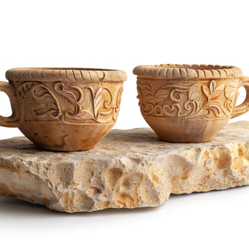 Terracotta Teacups Set of 2